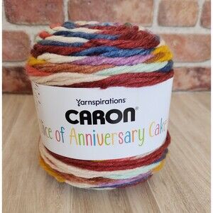 Caron Slice of Anniversary Cake Book Club Super Bulky Yarn Multicolor Acrylic